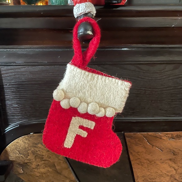 Mini Stocking Letter F - Picture 2 of 4